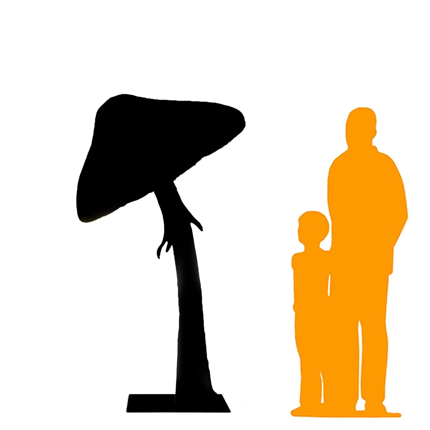 Blue Parasol Mushroom Statue