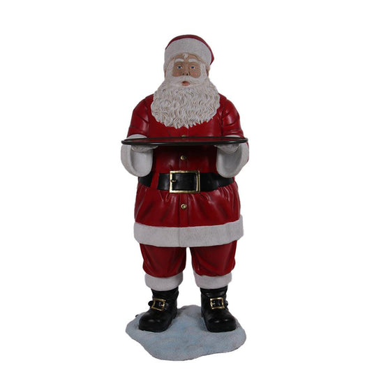 Santa Claus With Tray Statue - LM Treasures Prop Rentals