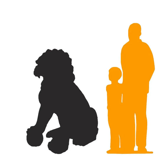 Stone Foo Dog Female Statue A0772FRS-190162-H