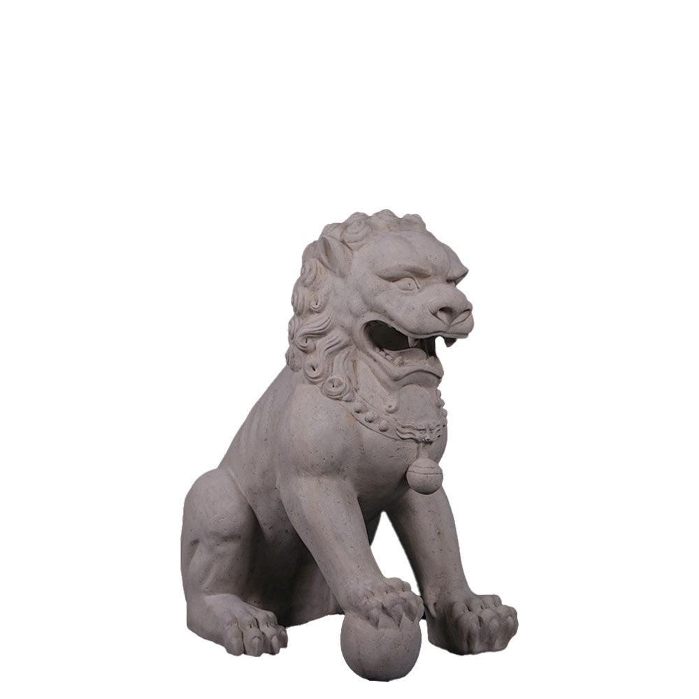 Stone Foo Dog Male Statue - LM Treasures Prop Rentals