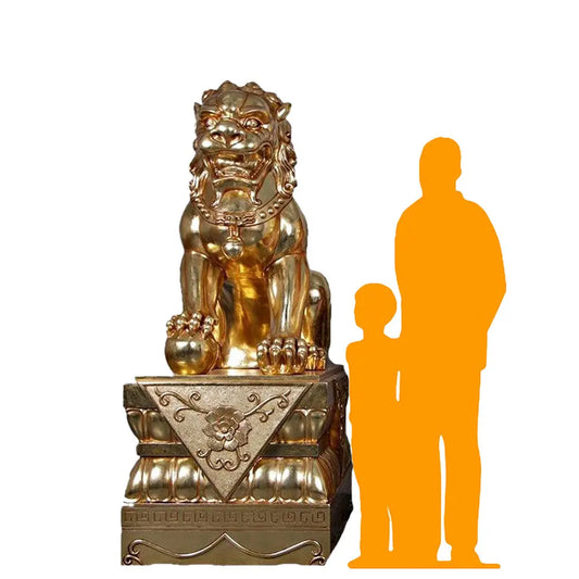 Foo Dog Male On Base Statue A0772M-190161-H