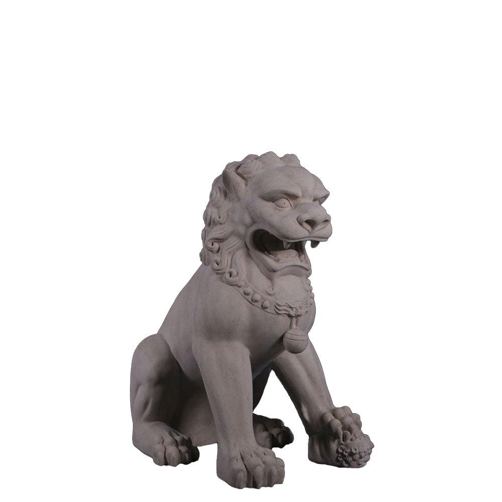 Stone Foo Dog Female Statue - LM Treasures Prop Rentals