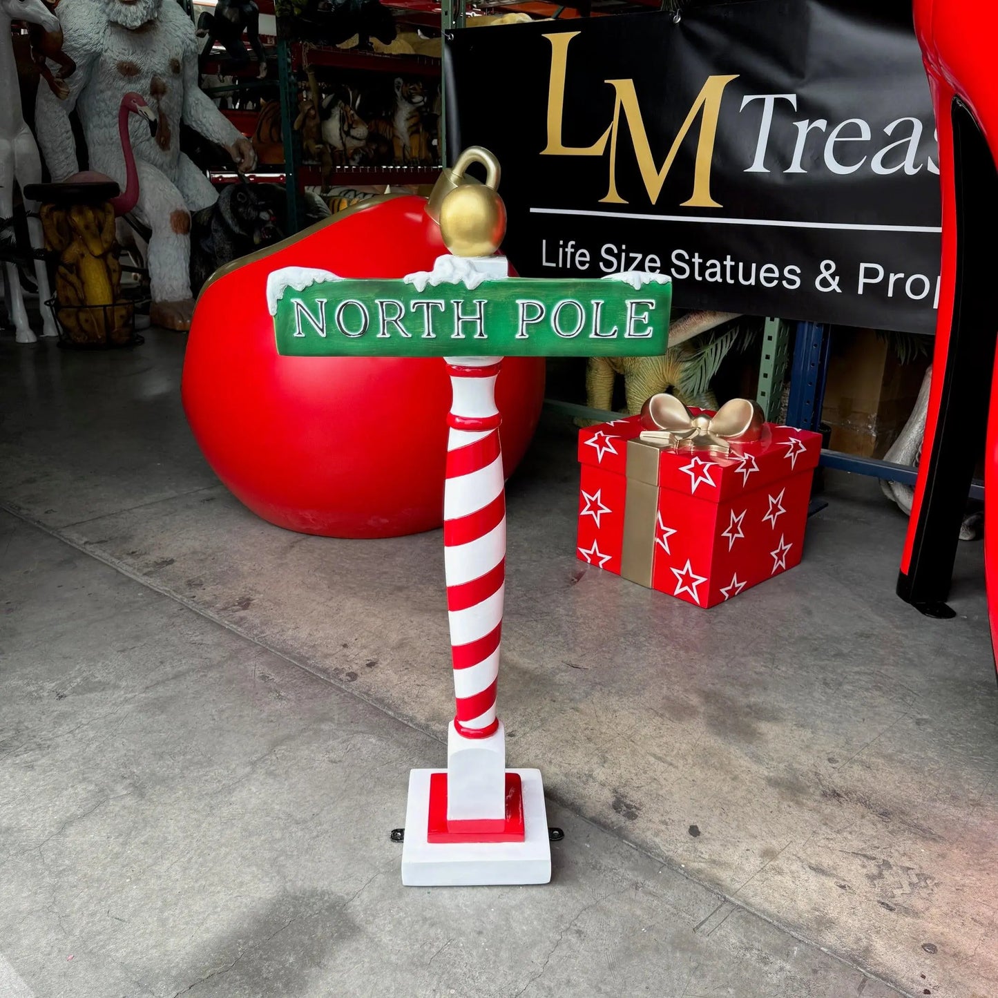 Small North Pole Sign Statue S0154-190164-H