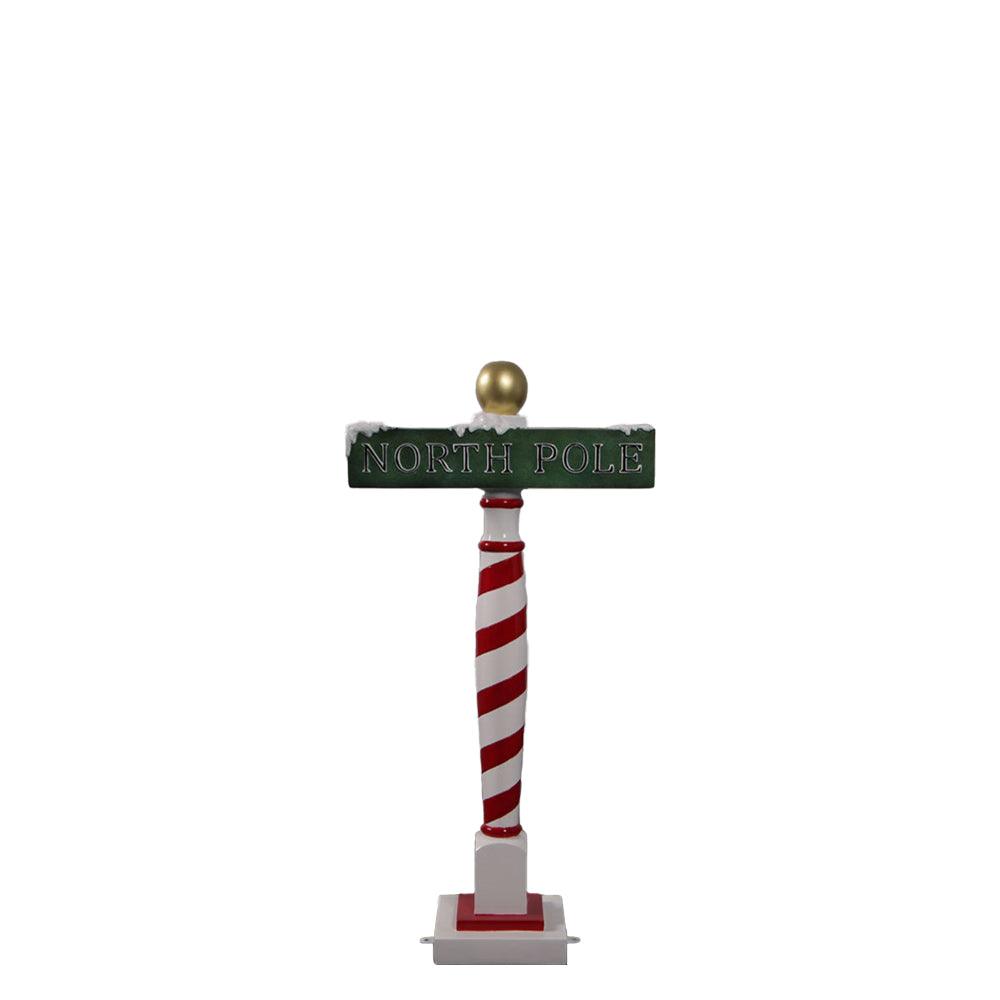 Small North Pole Sign Statue - LM Treasures Prop Rentals
