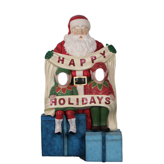 Santa Happy Holidays Photo Op Statue - LM Treasures Prop Rentals