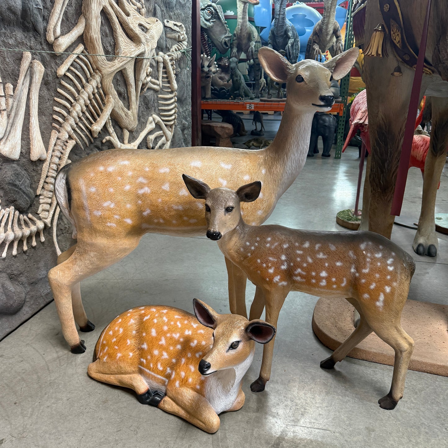 Baby Deer Lying Life Size Statue