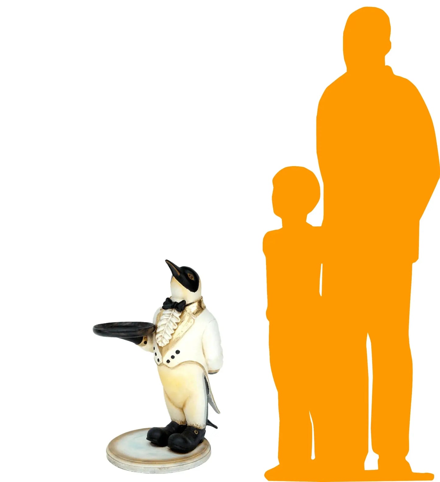 Small Penguin Butler Statue R0230-1947-A