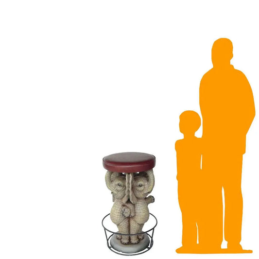 Elephant Barstool Over Sized Statue F0207-1963-A