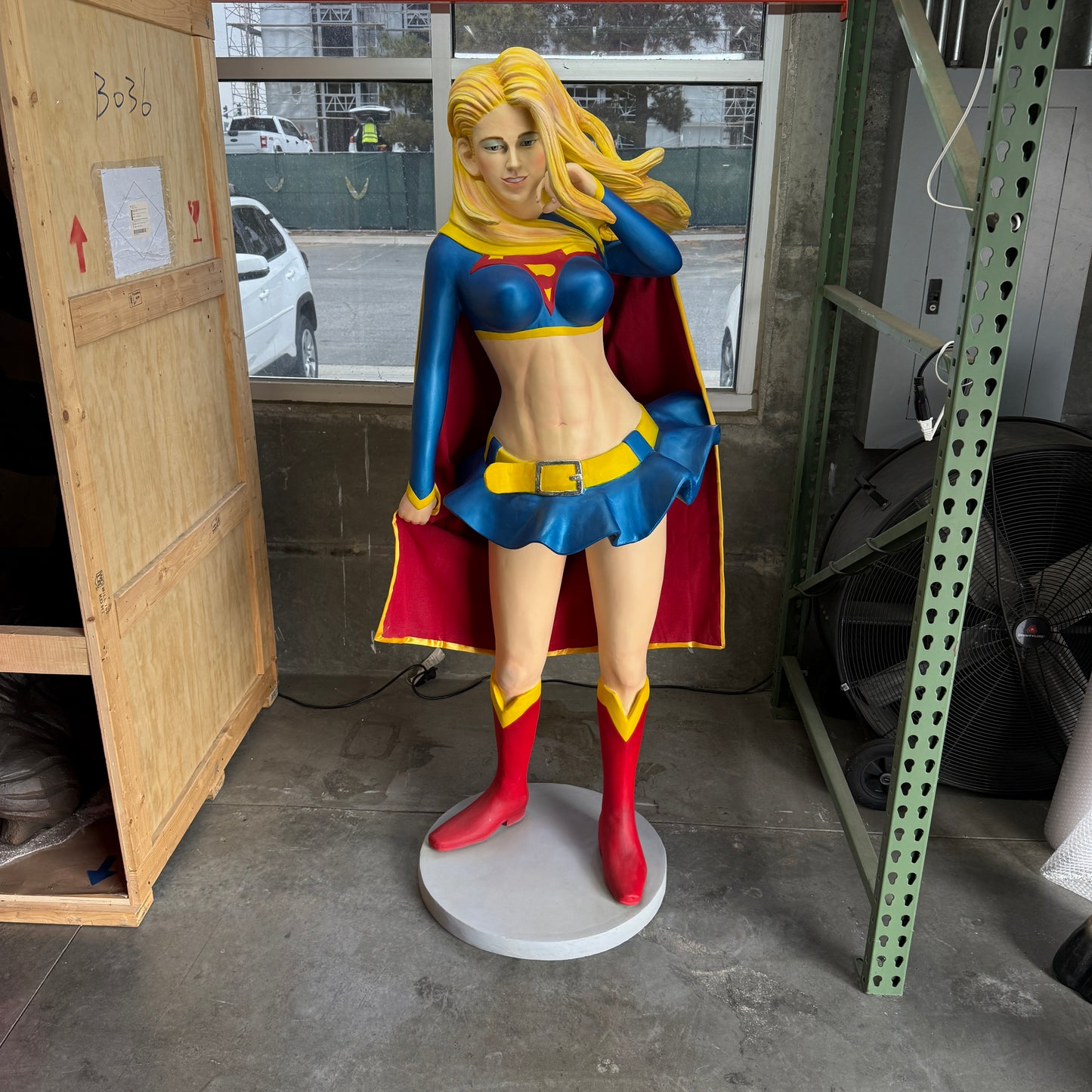 Muscle Girl Super Hero Life Size Statue