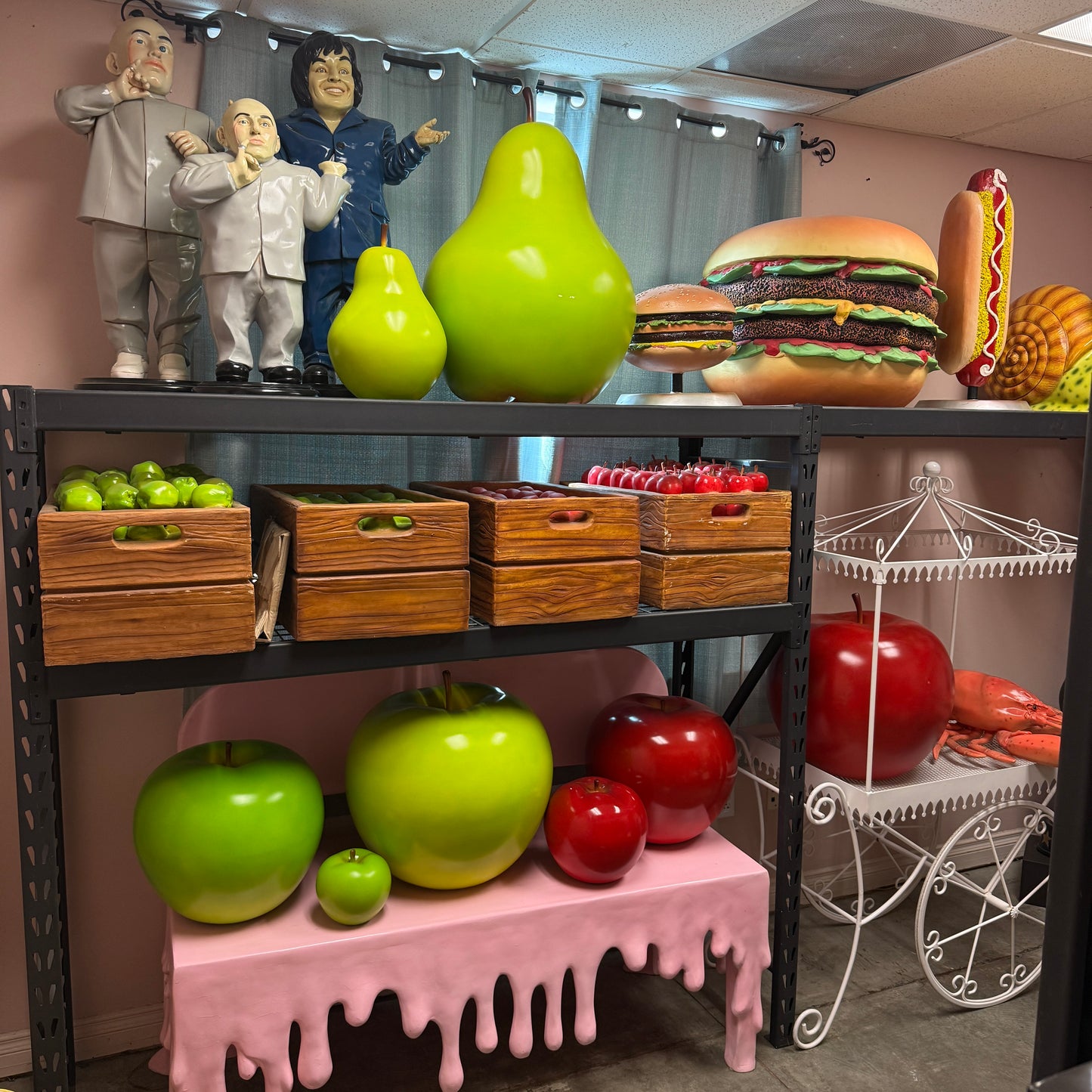 Large Green Apple Statue