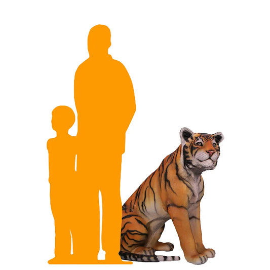 Sitting Tiger Statue A0787-200006-H
