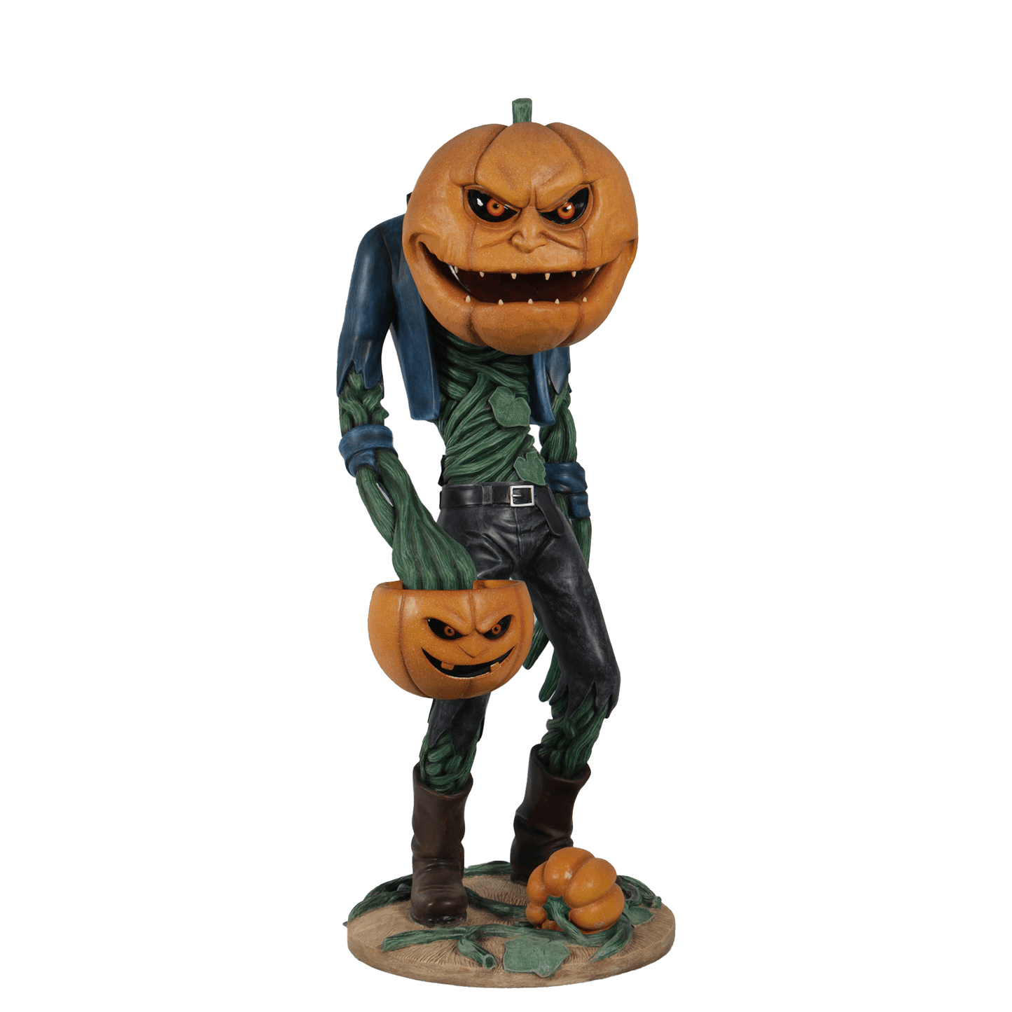 Scary Pumpkin Man Life Size Statue