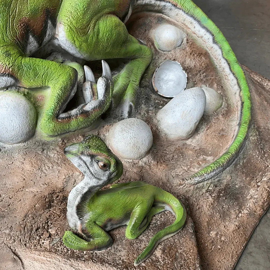 Oviraptor Dinosaur Nest Statue A0811-200018-H