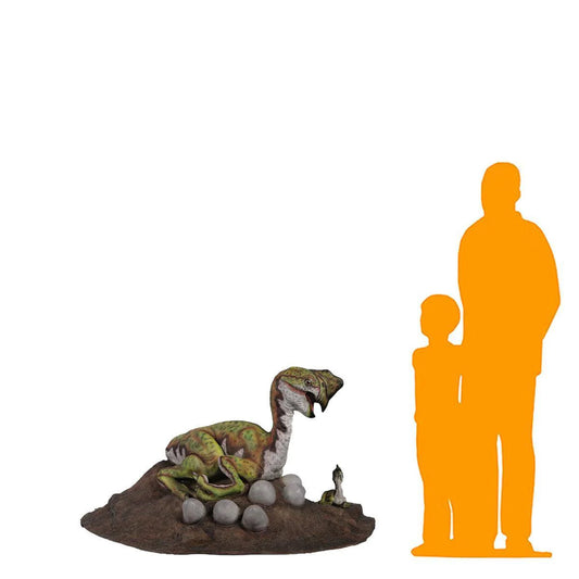 Oviraptor Dinosaur Nest Statue