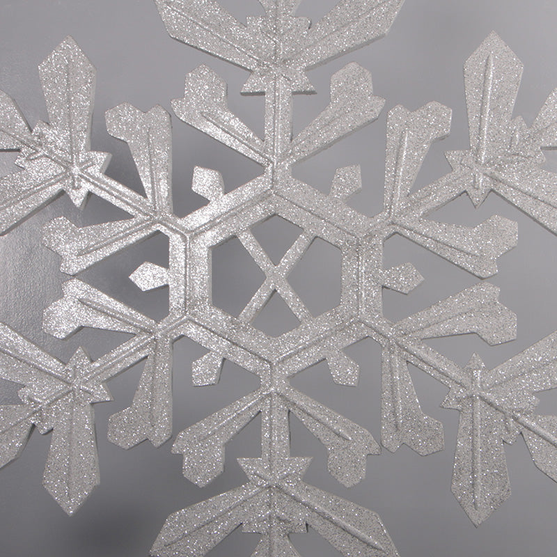 Large Silver Snowflake Statue