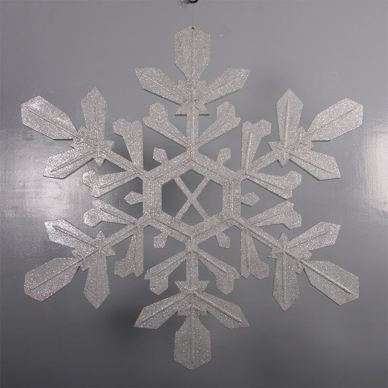 Large Silver Snowflake Statue