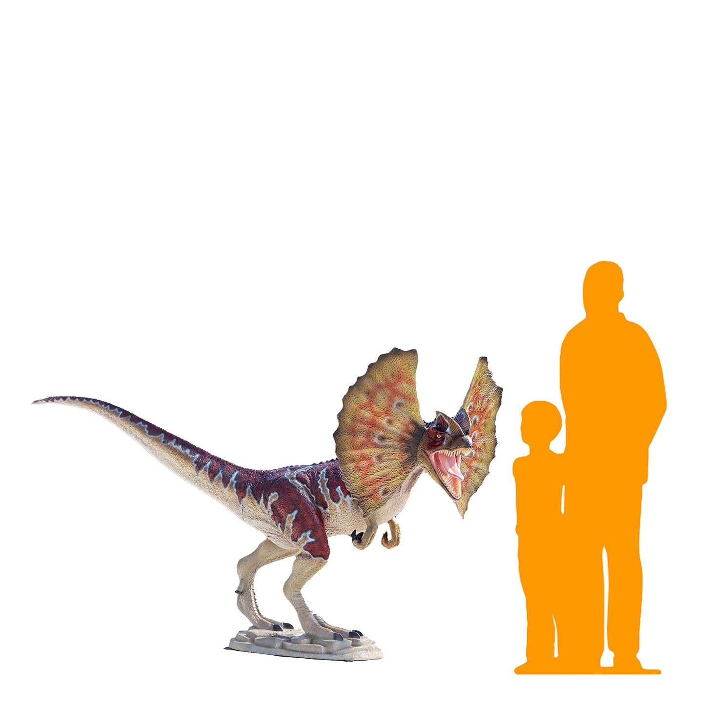 Dilophosaurus Dinosaur Statue