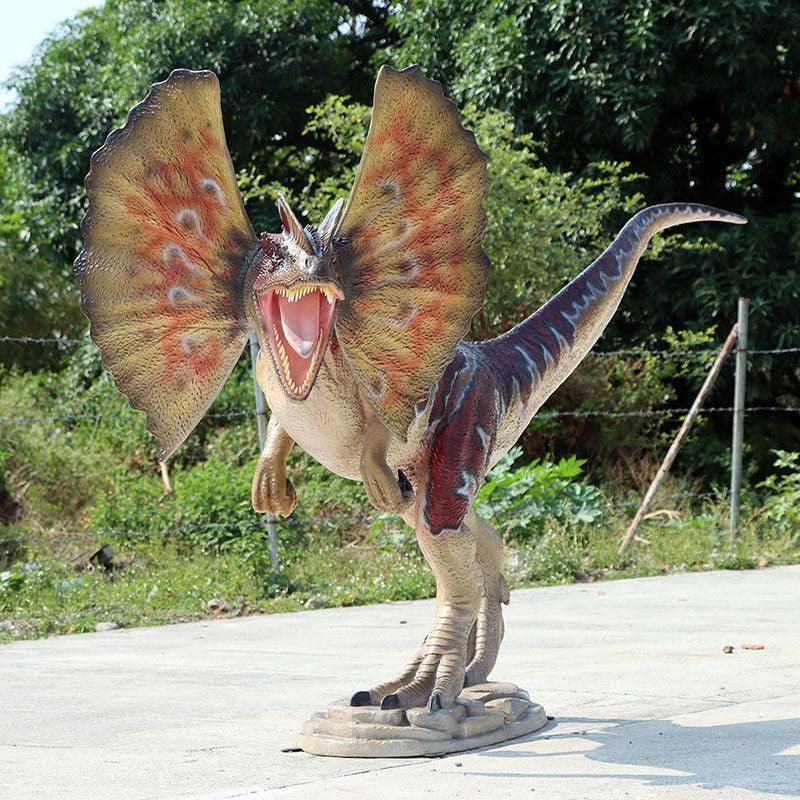 Dilophosaurus Dinosaur Statue
