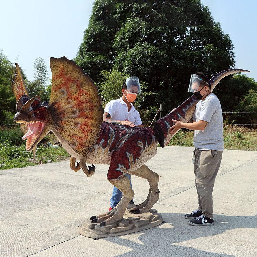 Dilophosaurus Dinosaur Statue