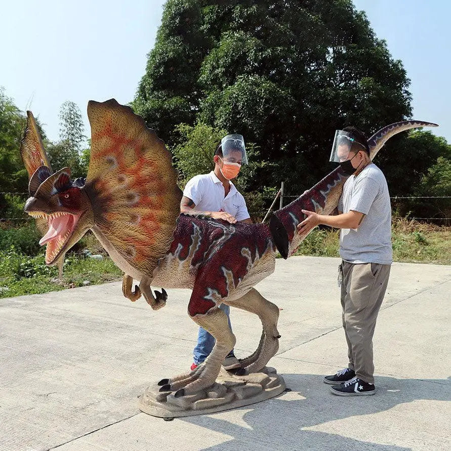 Dilophosaurus Dinosaur Statue A0830KD-200143-H