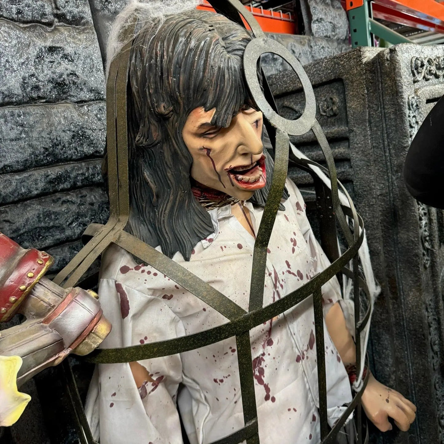 Tortured Man In Cage Life Size Statue S0011-2002-A