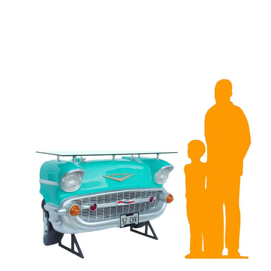 Turquoise Chevy Bar Life Size Statue F0019T-2028T-A