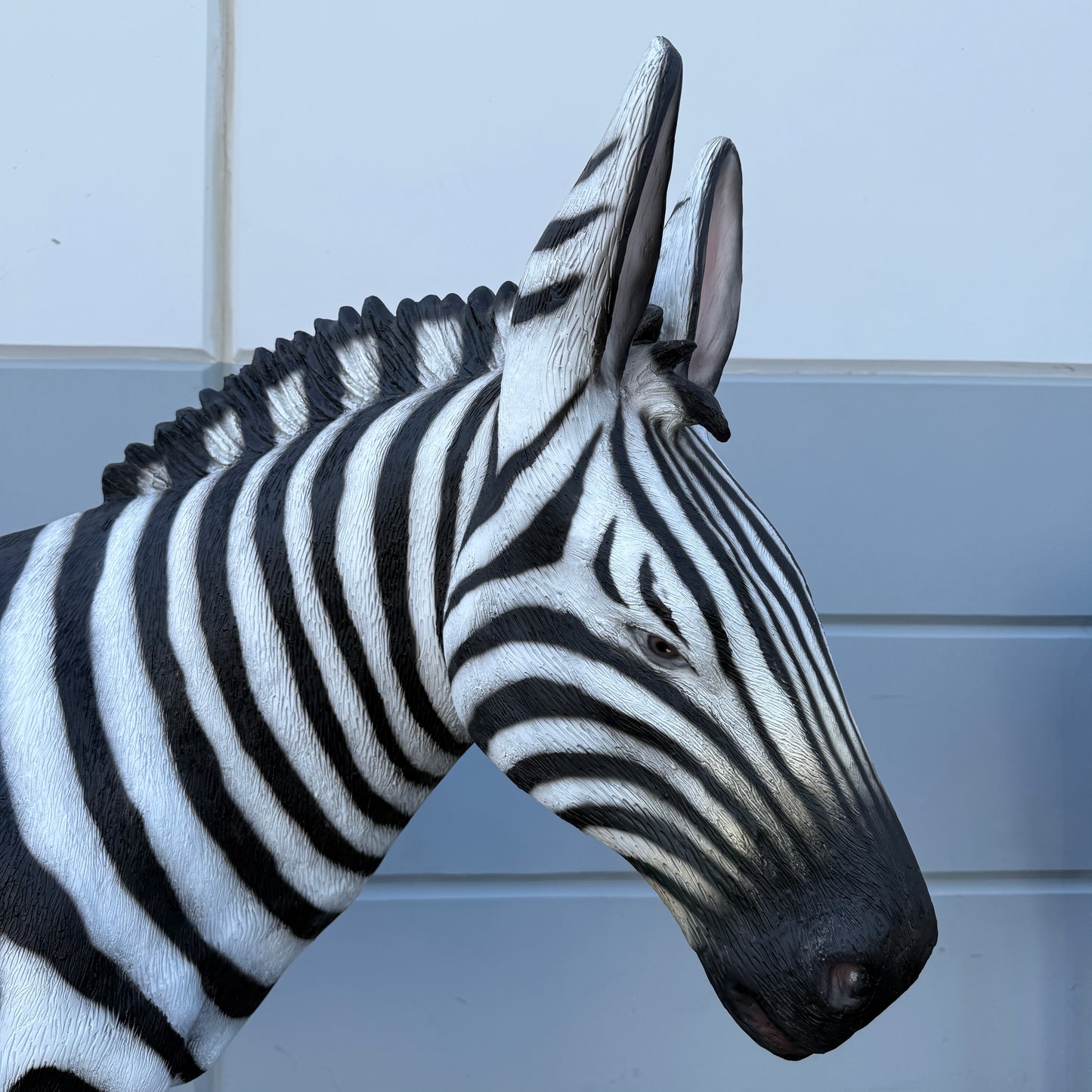 Standing Zebra Life Size Statue