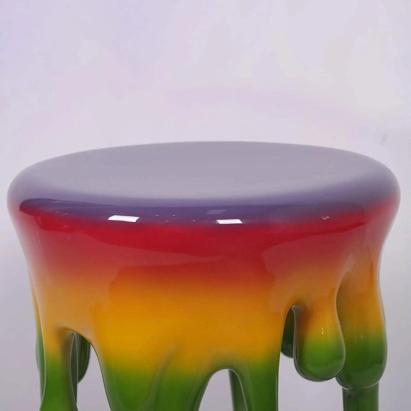 Rainbow Melting Drip Side Table Statue F0195-210024RB-H