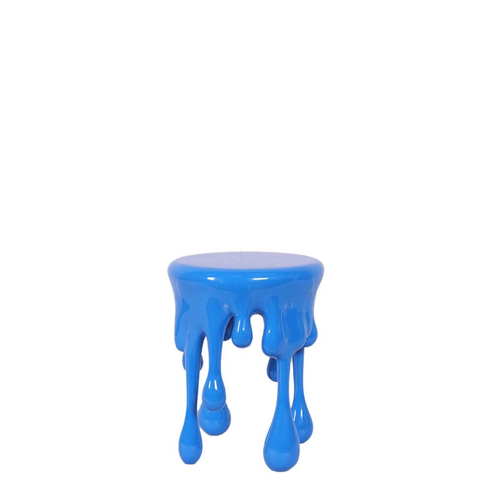 Blue Melting Drip Side Table Statue - LM Treasures Prop Rentals