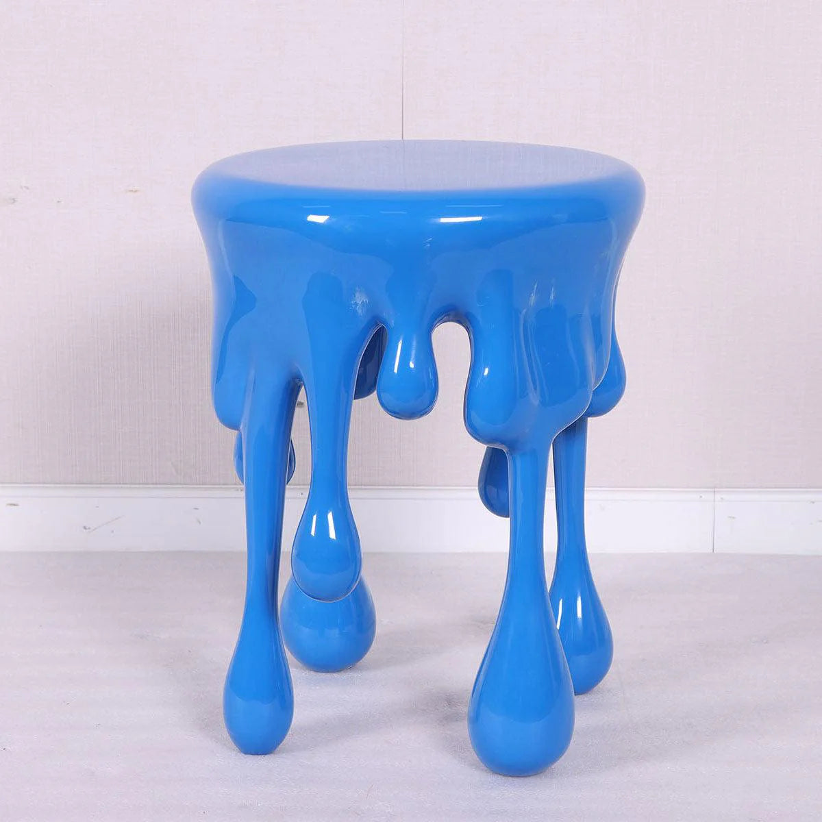Blue Melting Drip Side Table Statue