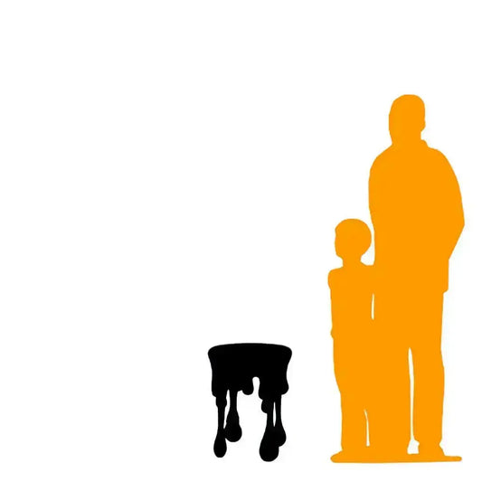 Red Melting Drip Side Table Statue F0195-210024R-H