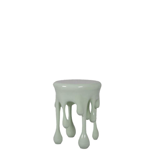 Mint Green Melting Drip Side Table Statue - LM Treasures Prop Rentals