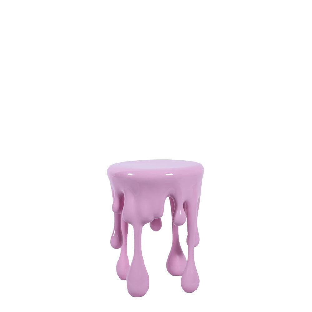 Pink Melting Side Drip Table Statue - LM Treasures Prop Rentals