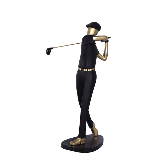 Modern Golfer Life Size Statue