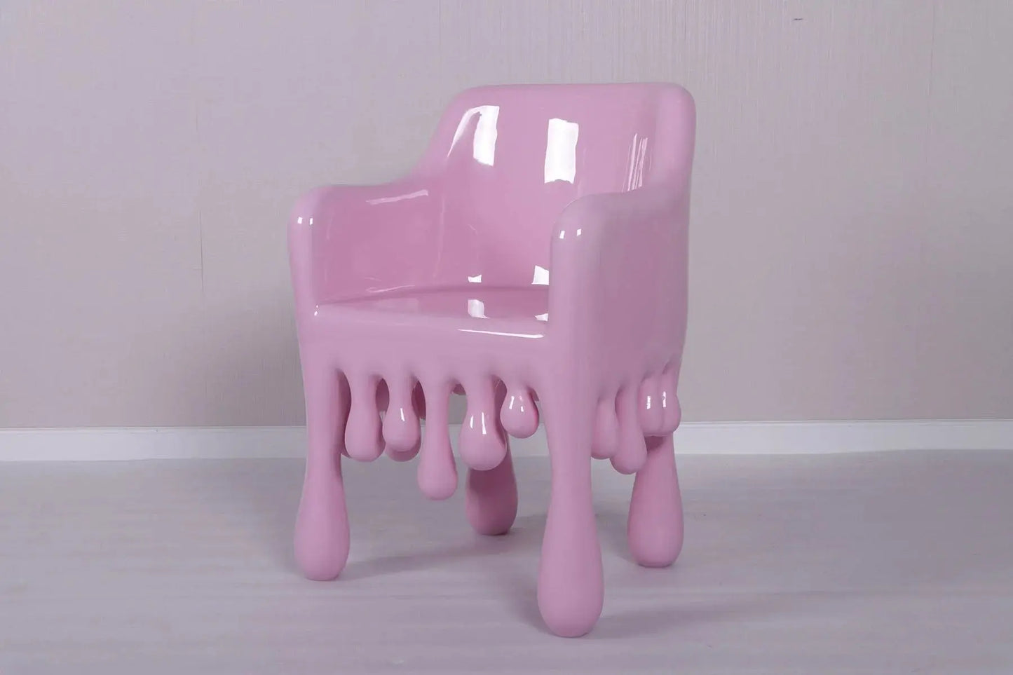 Pink Melting Drip Chair Statue F0196-210058P-H