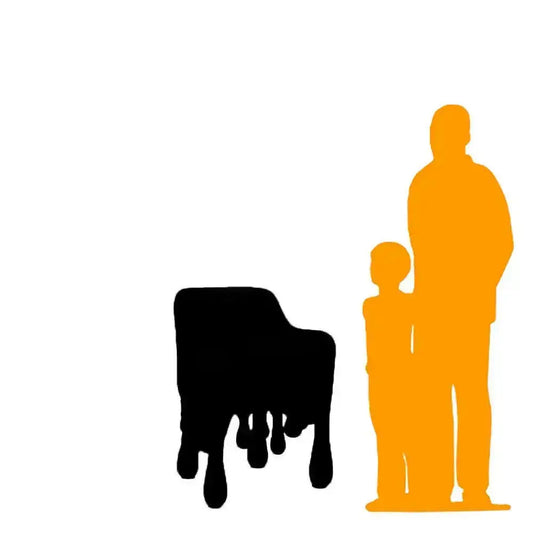 Red Melting Drip Chair Statue F0196-210058R-H