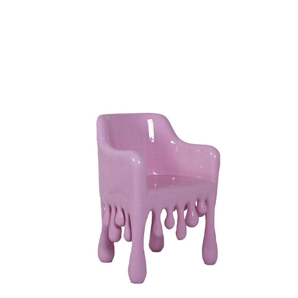 Pink Melting Drip Chair Statue - LM Treasures Prop Rentals
