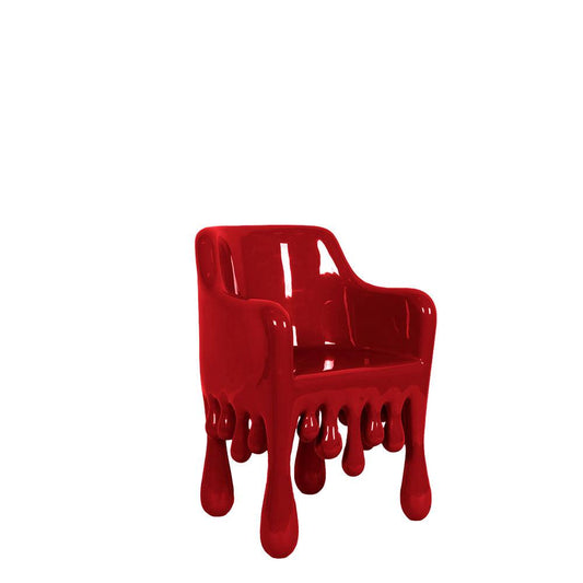 Red Melting Drip Chair Statue - LM Treasures Prop Rentals