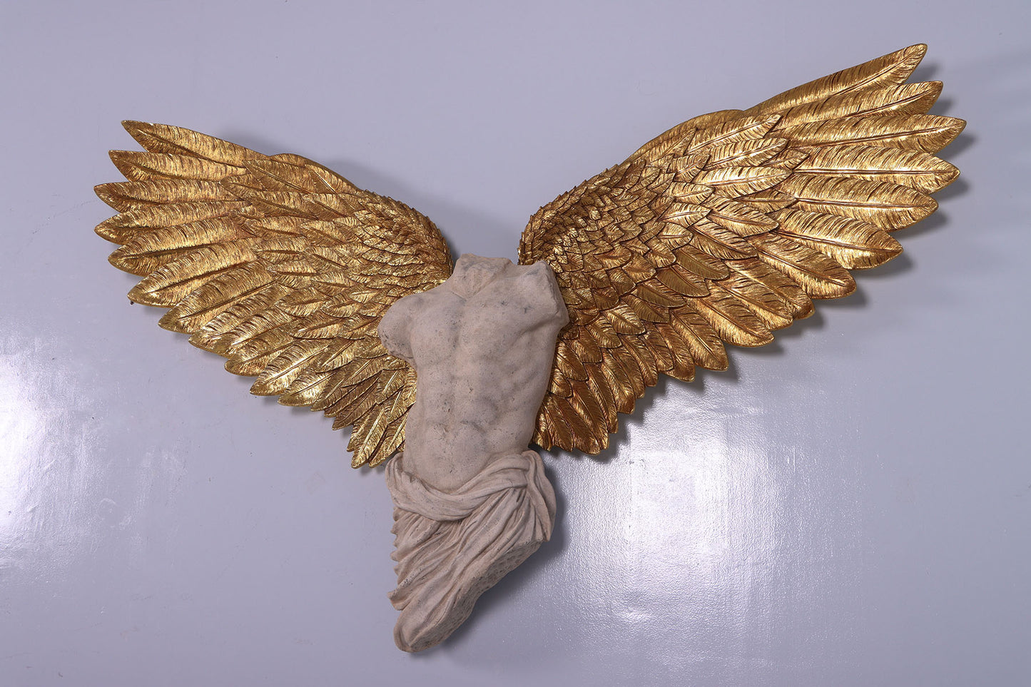 Male Stone Angel Wall Decor Statue