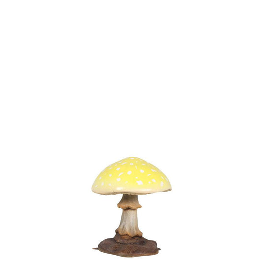 Small Yellow Mushroom Statue - LM Treasures Prop Rentals