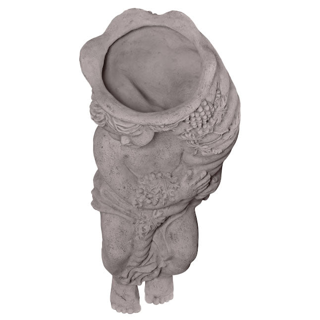 Sitting Boy with Fill Horn Stone Statue