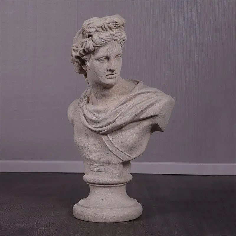 Apollo Stone Bust Statue M0224-210157-H