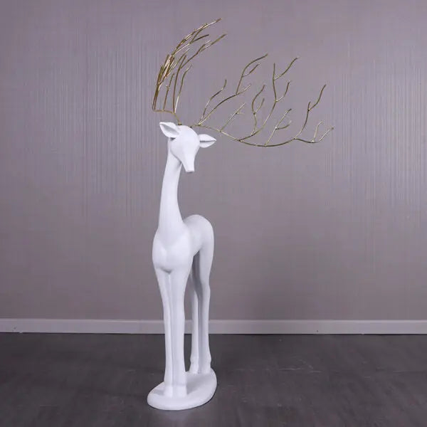 White Reindeer Glam Statue A0847G-210166-H