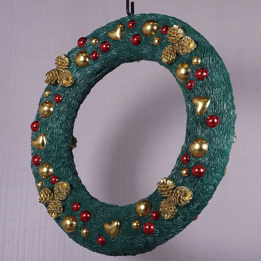 Hanging Christmas Wreath Statue S0198-210177-H