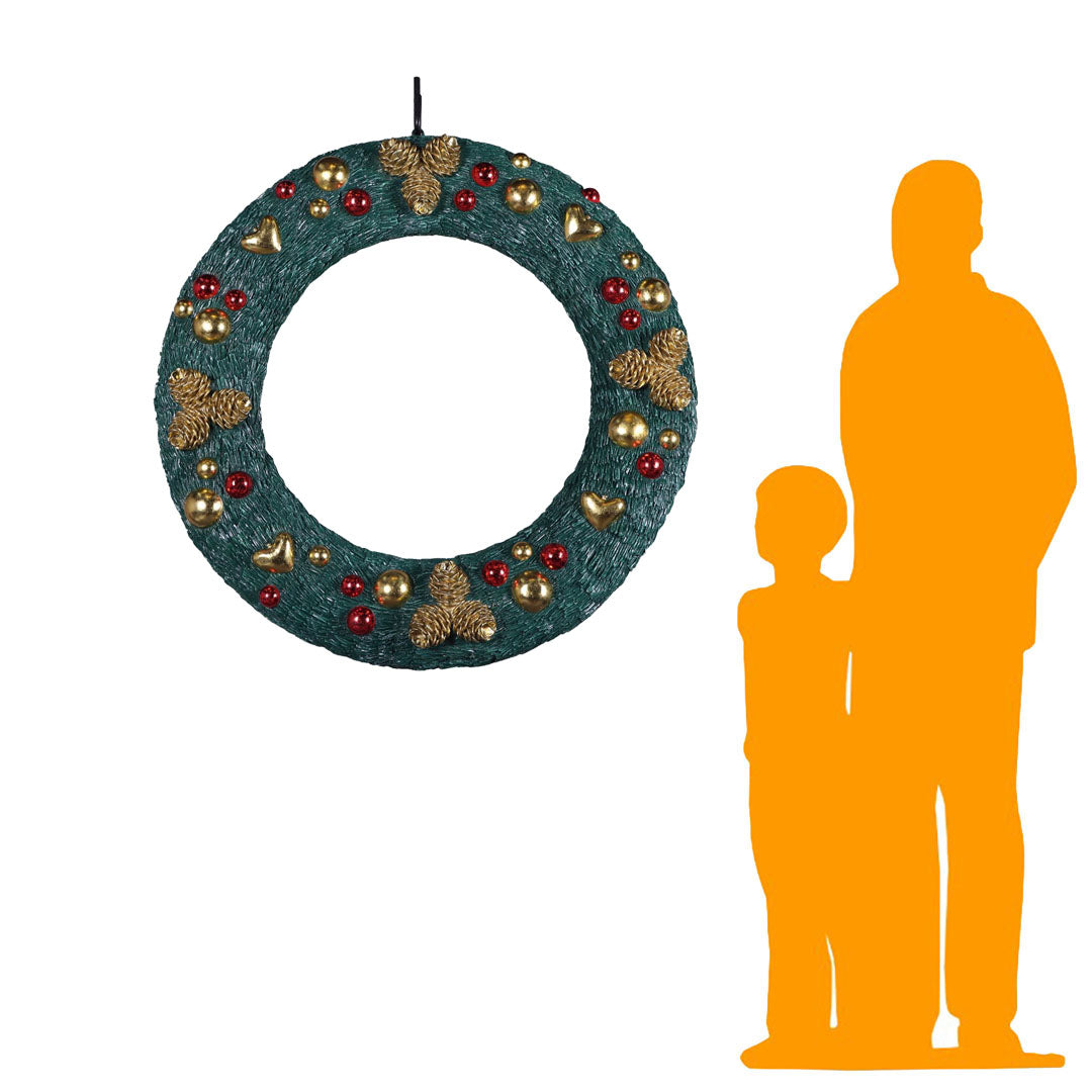Hanging Christmas Wreath Statue