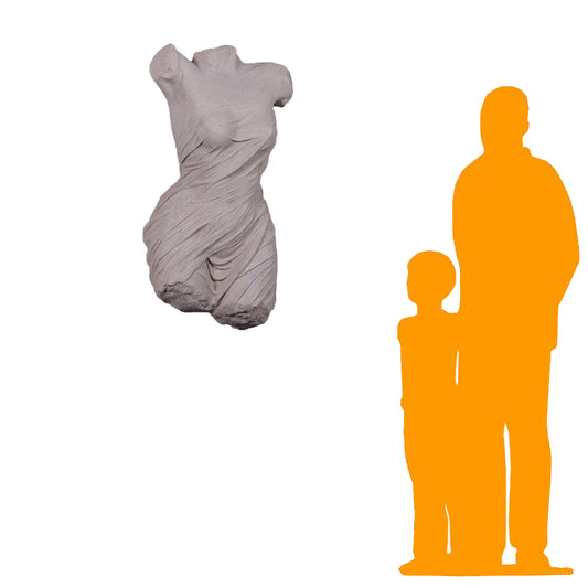 Female Stone Torso Wall Decor Statue