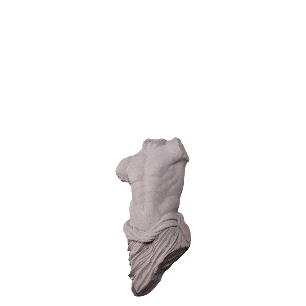 Male Stone Torso Wall Decor Statue
