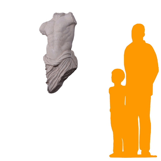 Male Stone Torso Wall Decor Statue M0127-210181-H