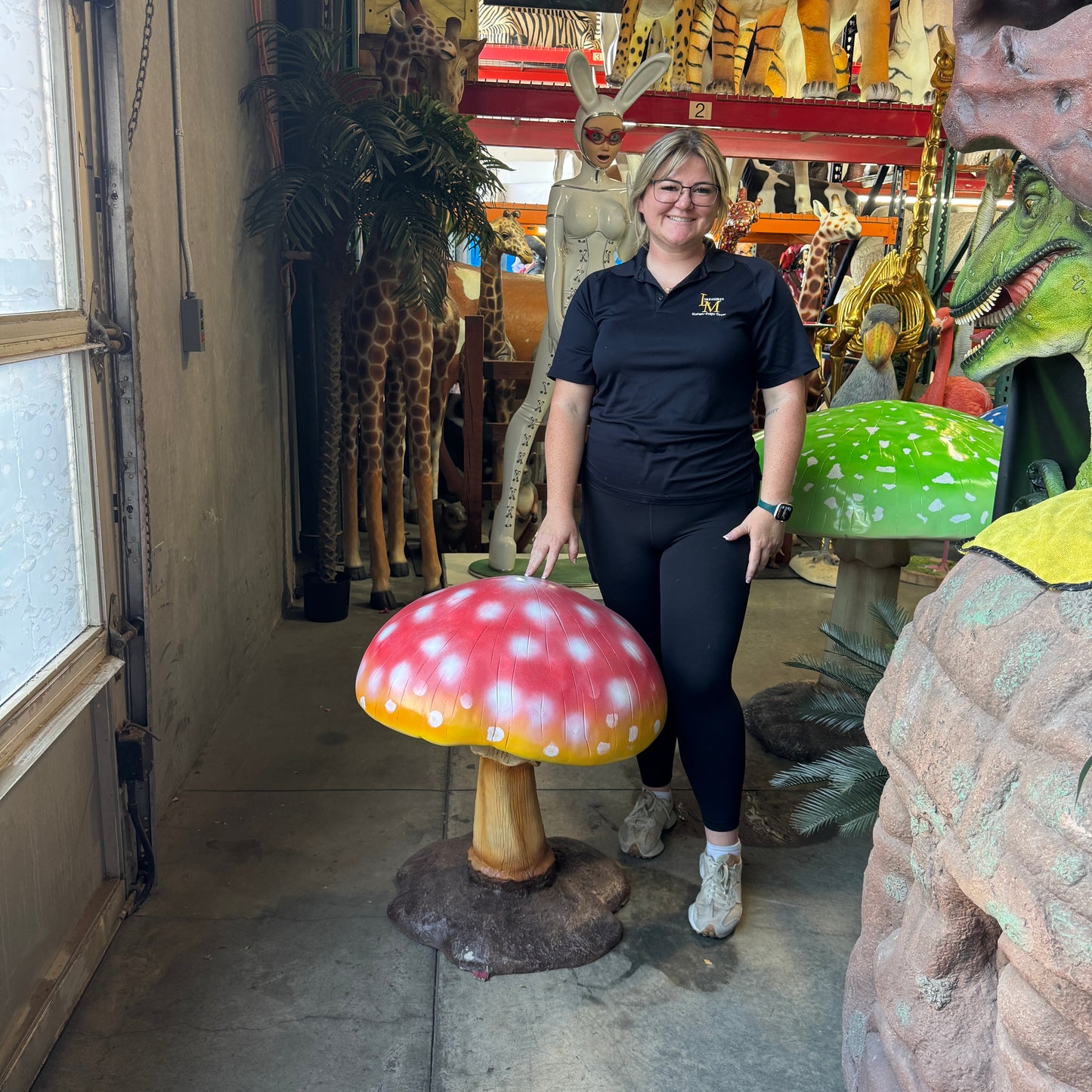 Medium Red Mushroom Statue