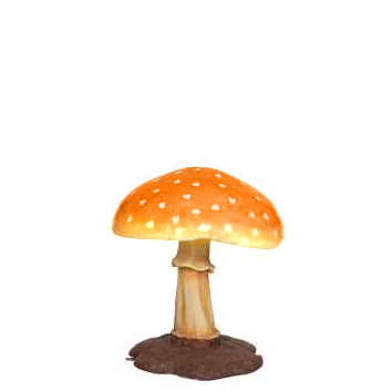 Medium Orange Mushroom Statue